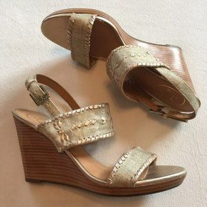 Jack Rogers Wedge with Heel Strap. Size 8.5
